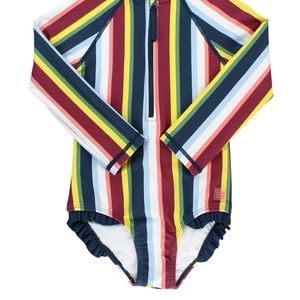 Sold Out Size 7 Rufflebutts Girls One Piece Bathing Suit Rashguard Long Sleeves